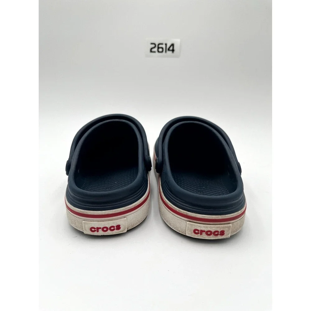 Crocs Off Court Kids Size 3 Sport Clog Blue White Round Toe Casual Slip On Shoes